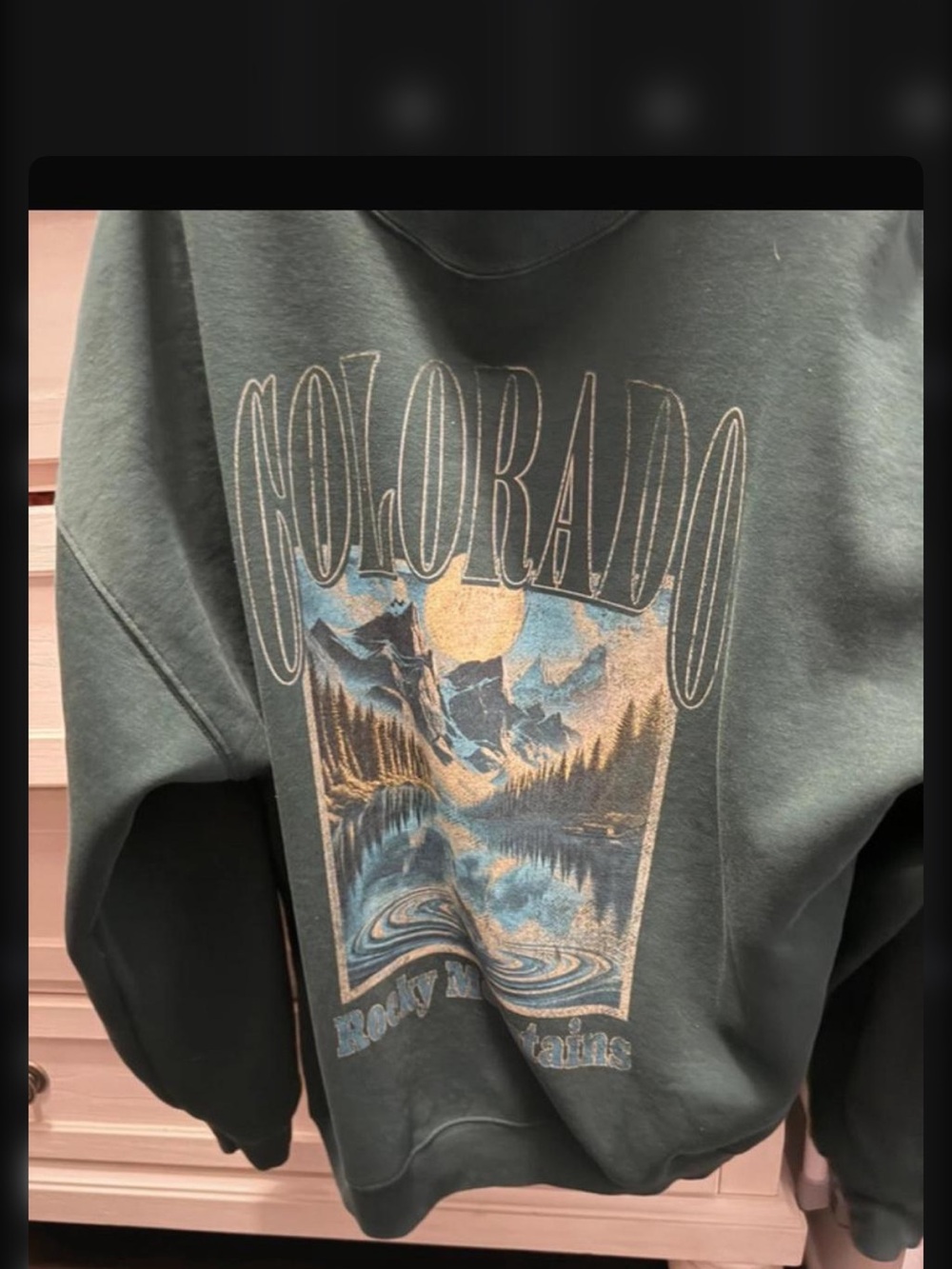 Colorado Scenic Pullover Hoodie - Dark Green